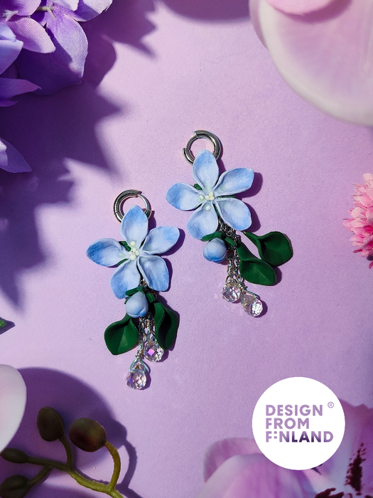 Kaunotar-korvakorut - "Something Blue" - keskikoko